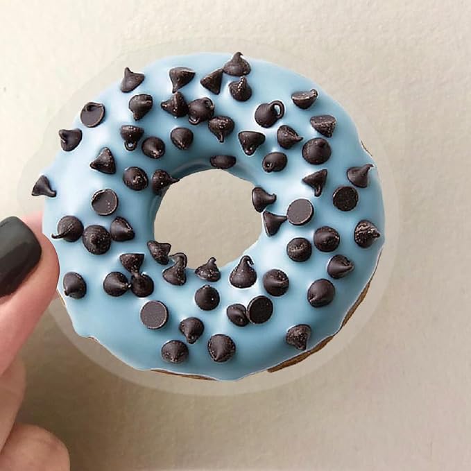 Cute Donut Stickers for Kids Girls, 50PCS Funny Realistic Doughnut PET Transparent Waterproof Stickers for Water Bottles Laptop Phone Scrapbook, Sweet Snack Decals for Donut Lovers