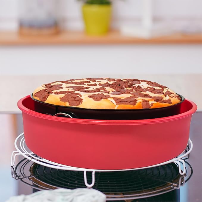 Springform Pan Protector for 9 inch, 9.5 inch Round Springform Pan Silicone Cheesecake Water Bath Sleeve Waterproof Cheesecake Baking Accessories