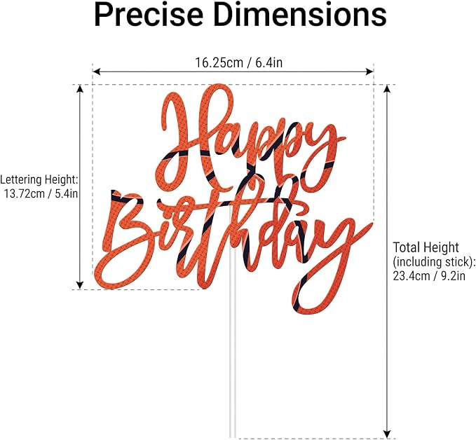 Happy Birthday Cake Toppers, Basketball Cake Decorations for Boys Girls Men Women Birthday Anniversary Party Decor Supplies