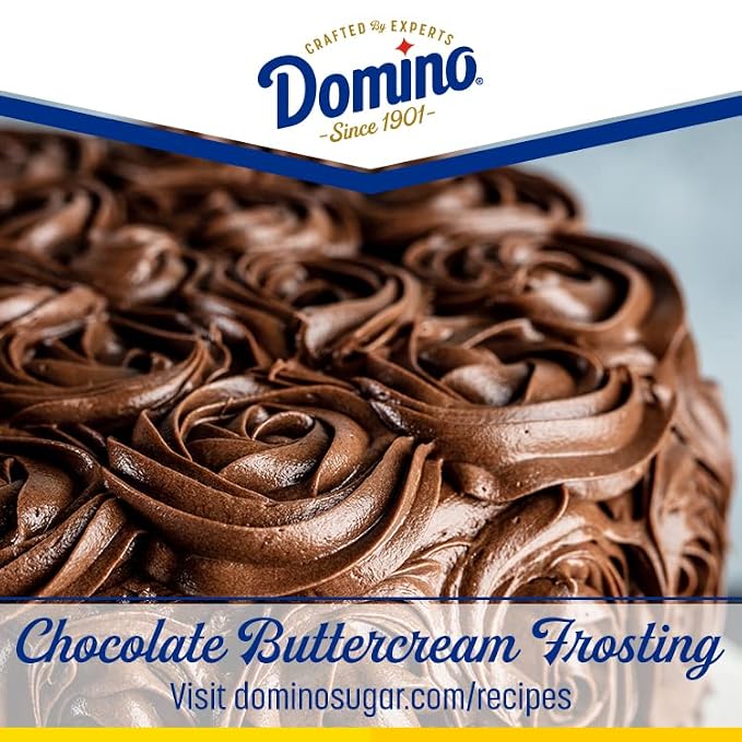 Domino® Powdered Sugar, Premium Cane Confectioners 10X, 2 lb Bag (Pack of 2) – Ultra‑Fine, Smooth Texture for Frosting, Icing & Baking - Includes Bonus Recipe Card