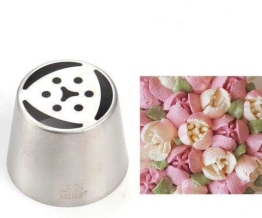 Extra Large Russian Piping Tips for Marshmallows Stainless Steel Flower Frosting Nozzles many styles Cake Decorating Baking tool for Buttercream, Cupcakes Cookies(SL04)