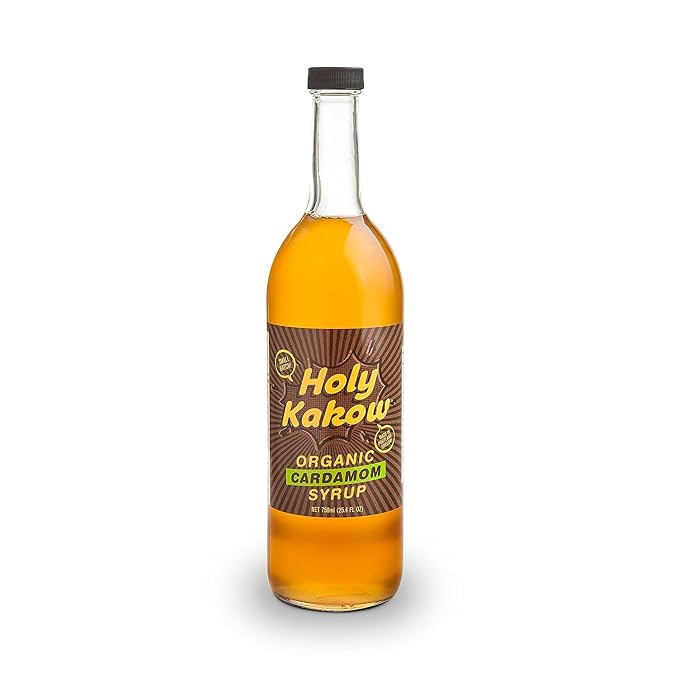 Holy Kakow Cafe Organic Syrup Variety Pack - Pumpkin Spice Syrup, Lavender Syrup, Cardamom Syrup, Organic Syrup for Coffee, Lattes - 750ml 3-Pack