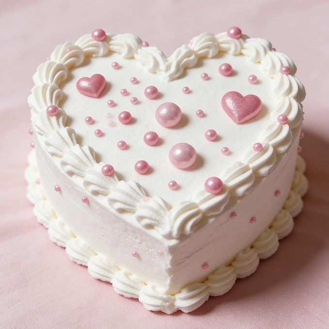 HeDeon&Rles Pink Pearls Sprinkles for Baking Pink Sprinkles 90g/3.17oz 4 Size Mix Edible Pink Pearls for Cake Cupcake Pancake Icing Decoration