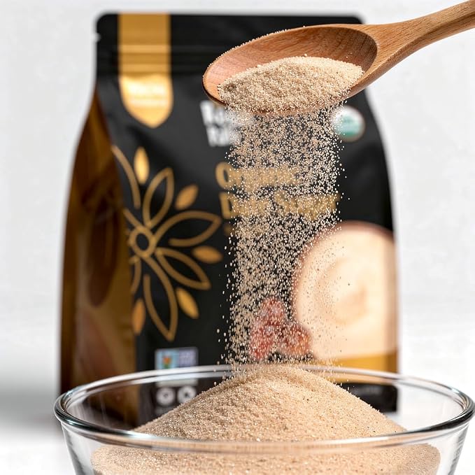 Royal Palm Organic Date Sugar (1LB) - Premium Natural Sweetener - Ideal Baking Sugar Substitute - High-Fiber Vegan & Paleo Alternative - Gluten-Free & Kosher - Non-GMO - 16oz Pack - USDA Certified