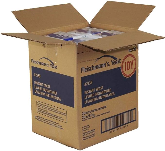 Fleischmanns Dry Instant Baking Yeast 20 Case 1 Pound