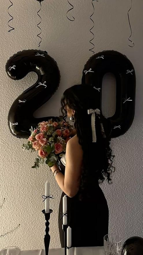 14 Balloons Numbers, Large 14th Black Birthday Decorations for 1 4 14 41, 40 Inch Foil Balloon for Wedding Engagement Photo Shoot Memorial Day's Supplies