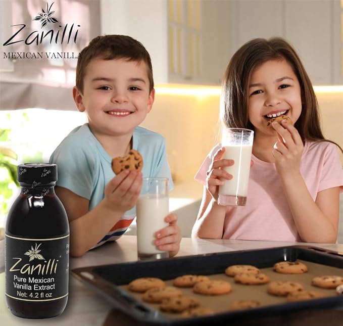Zanilli Mexican Vanilla Extract - 33.8fl oz - Papantla Mexico Pure Vanilla Extract for Baking - No Sugar Added - Gluten Free