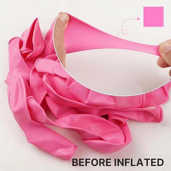 PartyWoo Pink Balloons 100pcs Different Sizes of 36 18 12 10 5 Inch Matte Pink Balloon Arch Kit for Baby Shower Gender Reveal Princess Bachelorette Engagement Birthday Party Decorations Pink-Y11