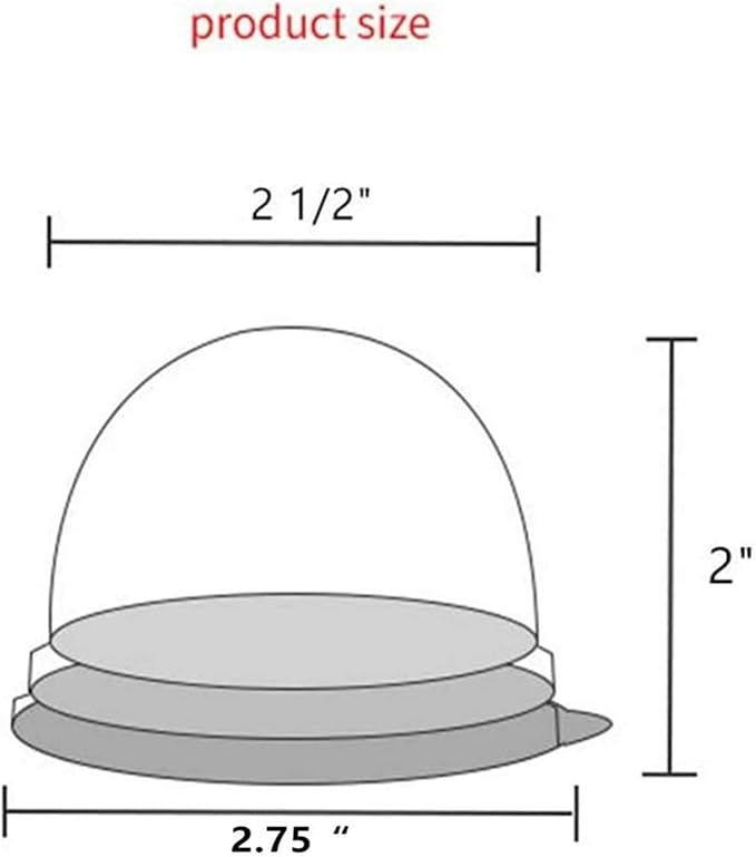 YUDONG 2 Inch 50 Pack Clear Plastic Mini Cupcake Containers Individual Packaging Mini Cupcake Holder, Disposable Treat Boxes with Dome Lids for Muffin Mooncake Cake Macaron (golden)