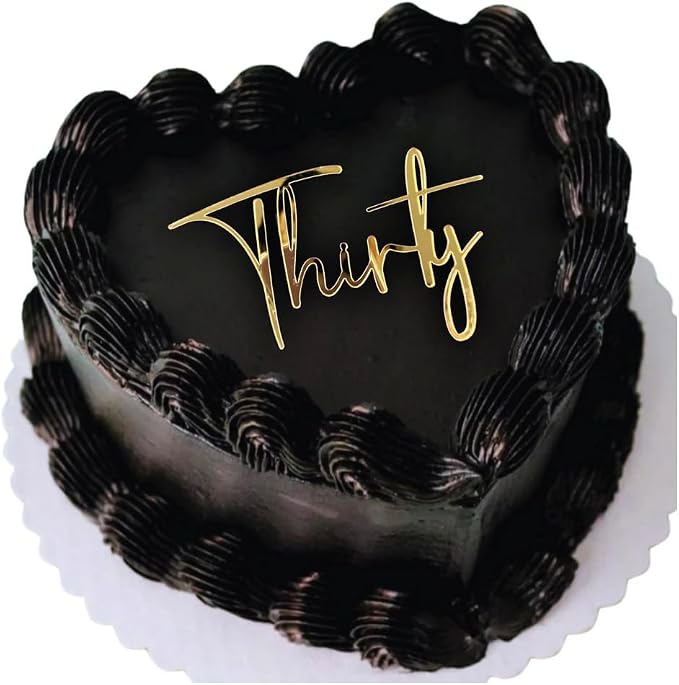 Acrylic Cake Topper Charm | Custom, Flat Acrylic, Personalized Birthdays, Elegant Script, Cake Decoration