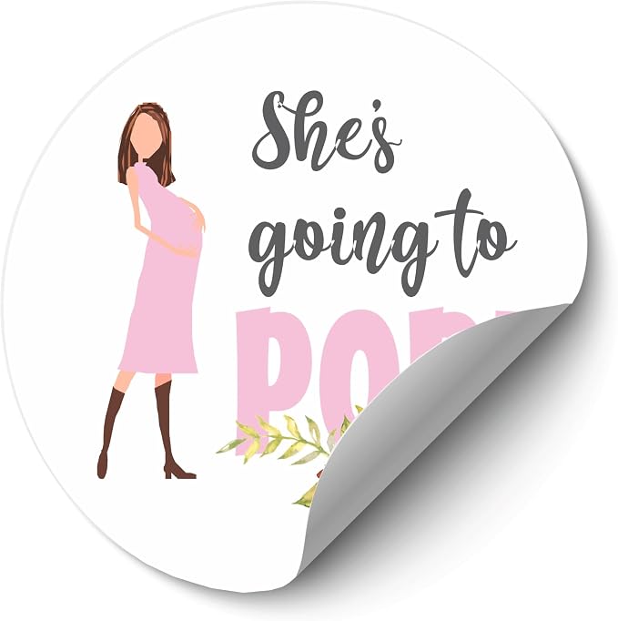S'more Love Stickers - Baby Girl Shower Stickers - Adding S'more Love to our Family labels -Thank you for Celebrating with me Labels (Pink) (going to pop Pink)
