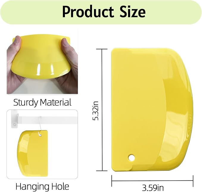 Hard Bench Scraper Dough Scraper for Baking, 4 PCs BPA Free PP Plastic Flexible Dough Cutter, Food-Safe Plastic Bread Making Tools Cake Dough Fondant Icing (White, Green, Yellow, Blue)