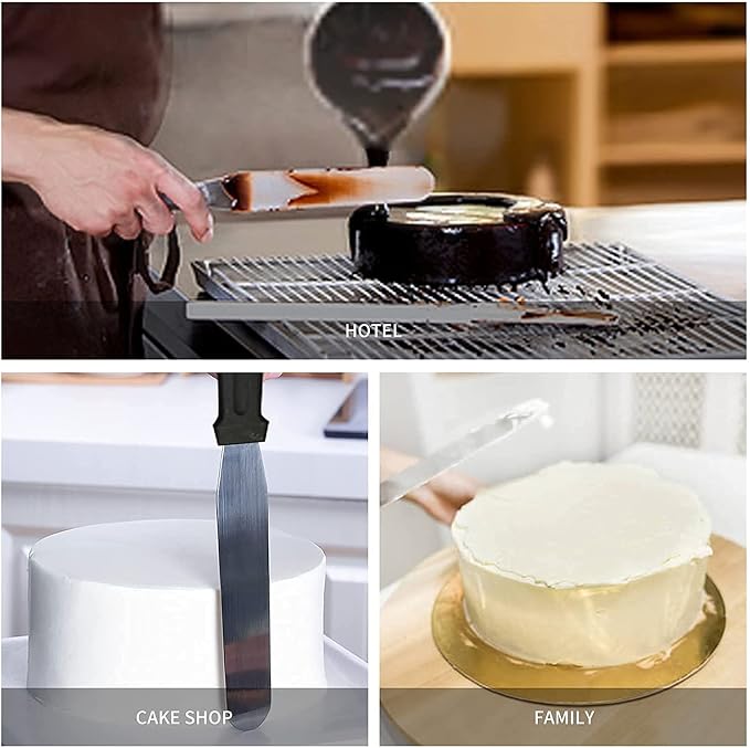 Utoolmart Straight Icing Spatula Stainless Steel 6 Inch Baking Cake Decorating Frosting Spatulas Stripping Tool Gifts for Christmas 1Pcs