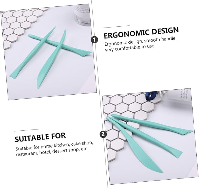 Garneck Fondant Cake Modeling Tools Set Green Carving Kit for Cake Decorating Safe for Beginners Professionals Easy to Clean Baking Utensils