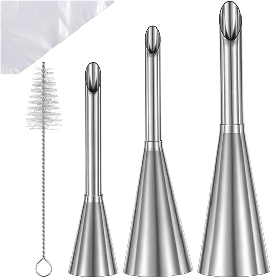 3Pcs Donut Filler Injector, Cream Filling Piping Tip, Cupcake Filler Tool Couplers For Piping Bags, Disposable Pastry Bags for Small Pastries Puffs Cupcakes Filling Donuts