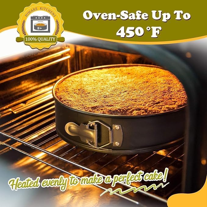 4" Springform Cake Pan - Carbon Steel Non-Stick, Removable Bottom, Ideal for Mini Cheesecakes & Single-Serve Bakes