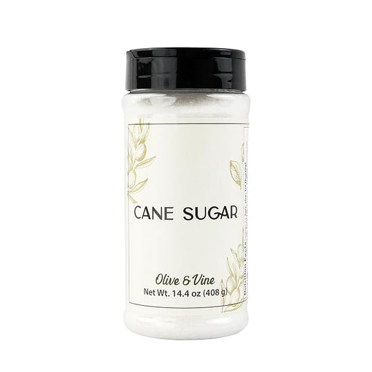 Olive & Vine Cane Sugar, Sweet Flavor, For Baking & Beverages, Rich Tradition, Authentic Taste, For Global Recipes (14.4 Ounce)