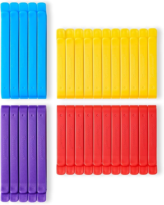Keenpioneer Bag Sealing Clips 32 Pack 3 inch and 4 inch Multicolor | Small 22pcs, Medium 10pcs, Food Snack Storage, Piping Bags