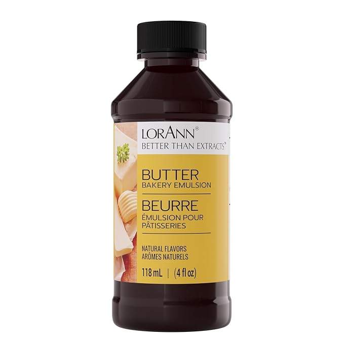 Lorann Oils Butter Bakery Emulsion: True Butter Flavor, Ideal for Enhancing Rich Dairy Notes in Baked Goods, Gluten-Free, Keto-Friendly, Butter Flavoring Essential for Your Kitchen
