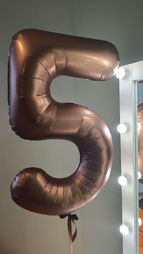 Dark Brown 7 Balloon, Coffee Brown Number Balloons 40 Inch, 7th Chocolate Birthday Decorations for Kids Girls Boys Party Decoration for Women Men, Number 7 Balloon