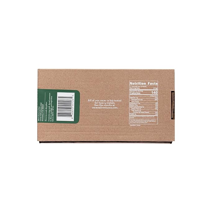 Ceremonial Grade Cacao Block – 100% Pure Cacao Paste, High-Amazon Basin Peru, Unsweetened Vegan Drinking Chocolate for Rituals & Meditation, 8 oz