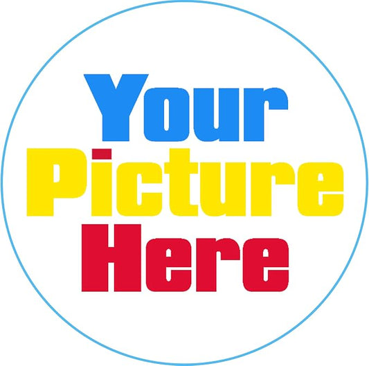 Custom Edible Cake Image Personalized Make your Own Cake Toppers 1/4 8 x 11 Inches Birthday Cake Topper Multiple Sizes (24 cupcakes 1.5 Inches Diameter)
