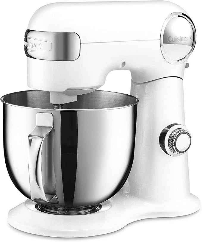 Cuisinart Precision Master 5.5-Quart 12-Speed Stand Mixer (White Linen) Bundle with Deco Essentials 5-Piece Knife Set with Cutting Board and Sharpening Steel