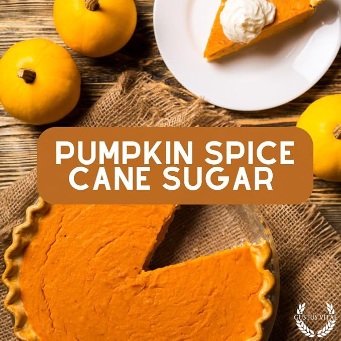 Pumpkin Spice Cane Sugar | Artisanal Infused Sugar | 1:1 Replacement For Plain Sugar | Gourmet Sweetener | All Natural, Non GMO | Hand Made, Small Batch | Made in USA | GlP-1 Friendly | Magnetic Tin | Gustus Vitae | #92