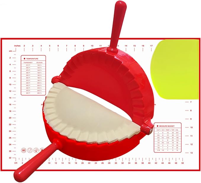 Empanada Press, 6 Inch Empanada Maker, with Large Non Stick Pastry Mat and Dough Cut for Making Pies, Empanadas, Large Pot Stickers…
