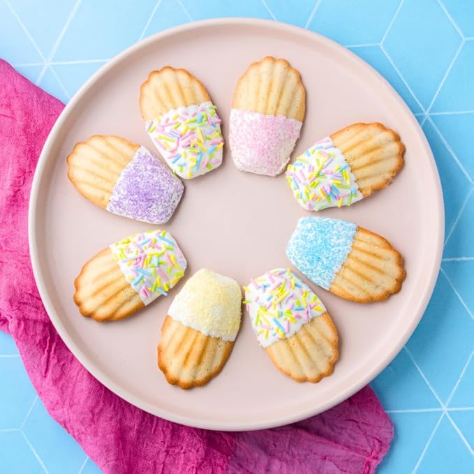 Sweets Indeed Dye Free Pastel Sprinkles 6 Cell, Yellow Blue Purple and Pink Sugar with Pastel Jimmies, No Artificial Dyes, Edible Cake Decorations Baking Ice Cream Cookies Cupcake Topper, 2.75 ounces