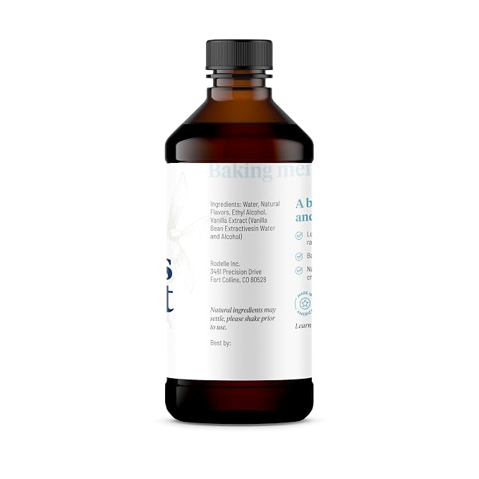 Rodelle Organic Baker's Extract Blend of Pure Vanilla Extract and Other Natural Flavors Gluten Free Made in USA, 4 Ounce