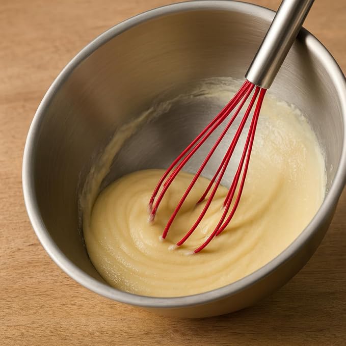 Mrs. Anderson’s Baking Non-Stick Wire Whisk, Silicone-Coated Stainless Steel, 12-inches