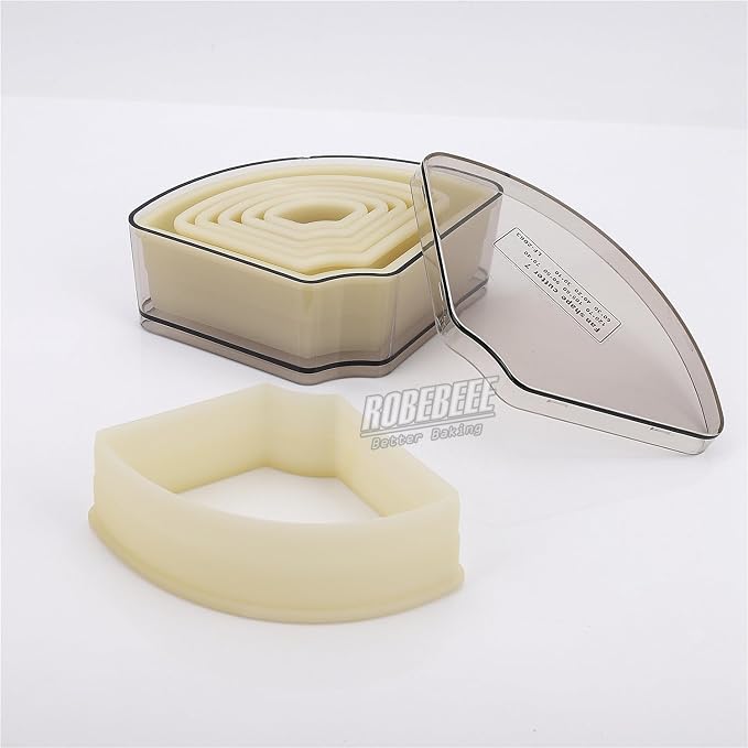 Multi-Shape Nylon Cookie Molds Round Square Star Plastic Geometry Biscuit Cutter Dough Mousse Bread Slicer DIY Bakery Utensils (Flat Fan)