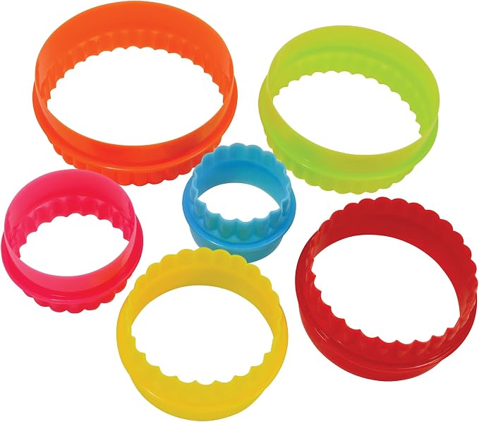 R&M International Round, Set of 6 Cookie & Biscuit Cutter Set, Sizes, Colors may vary