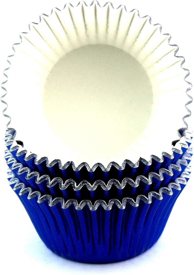 Foil Cupcake Liners Standard Baking Cups 100 Pcs (Navy Blue)