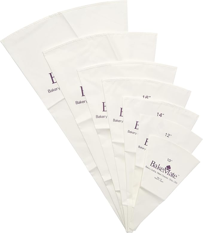 Reusable Pastry Bag, 16", Double-Coated Polyurethane Cake Piping Bag, Reinforced Bottom, Stitched Boarder, For Piping Frosting on Cakes, Cupcakes, and Cookies - 16"