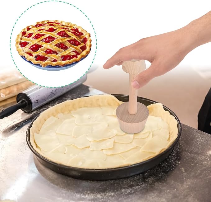 Wooden Egg Tart Tamper, 5.8in Double Side Pastry Press Tool | Baking Shaping Tool For Consistent Tart Shell Forming, Suitable For Home Kitchen Use And Handmade Pastry Preparation Work