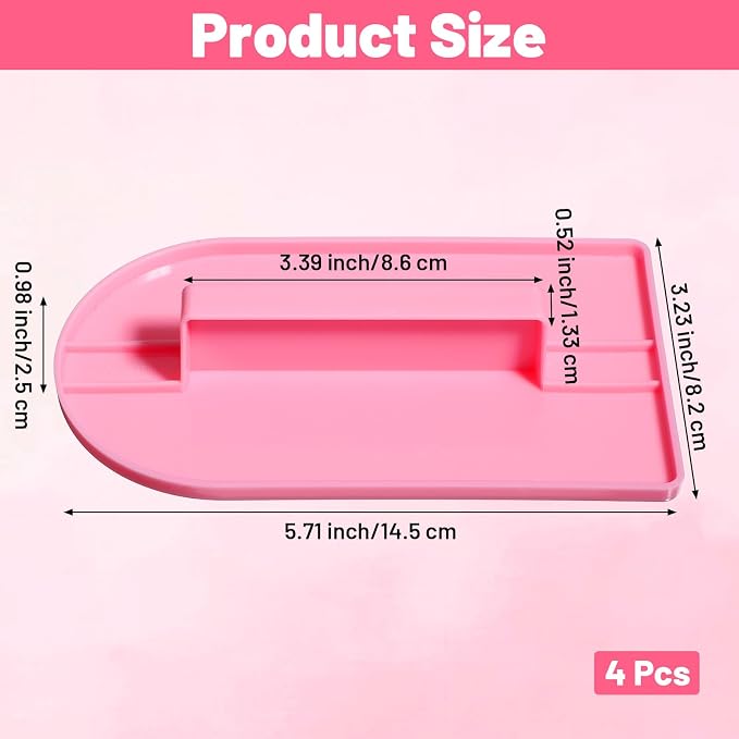 4 Pcs Fondant Smoother Tool Set Cake Decoration Icing Smoother & Polisher Plastic Cake Decorating Scraper Smoother For Smoothing Icing Sculpting And Sugar Craft Multi-Color 8.2x14.5x2.5 CM