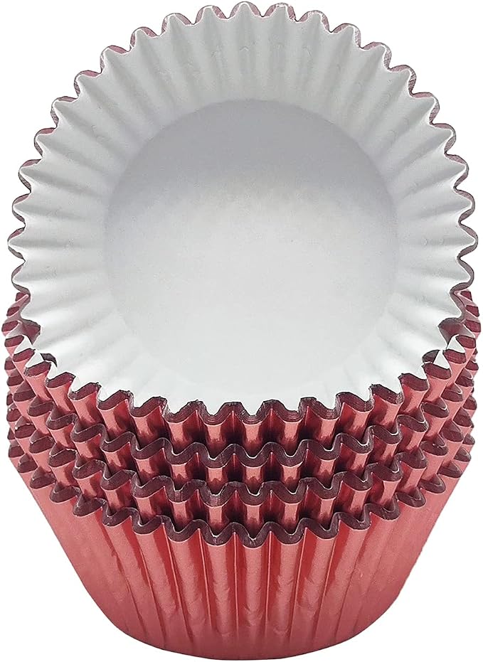 Standard Rose Gold Foil Cupcake Liners Muffin Baking Cups for Party and More, 100-Count
