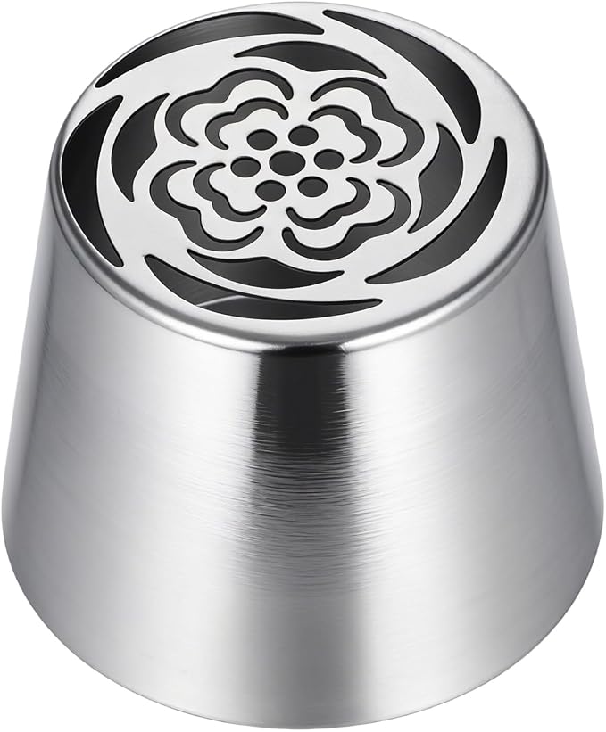 Tulip Piping Tip, Stainless Steel Flower Piping Tips for Cake Decorating Reusable Tulip Floral Nozzles for Decorating Cake Cupcake Cream Flower Pastry Cookie DIY Decor, Sl44