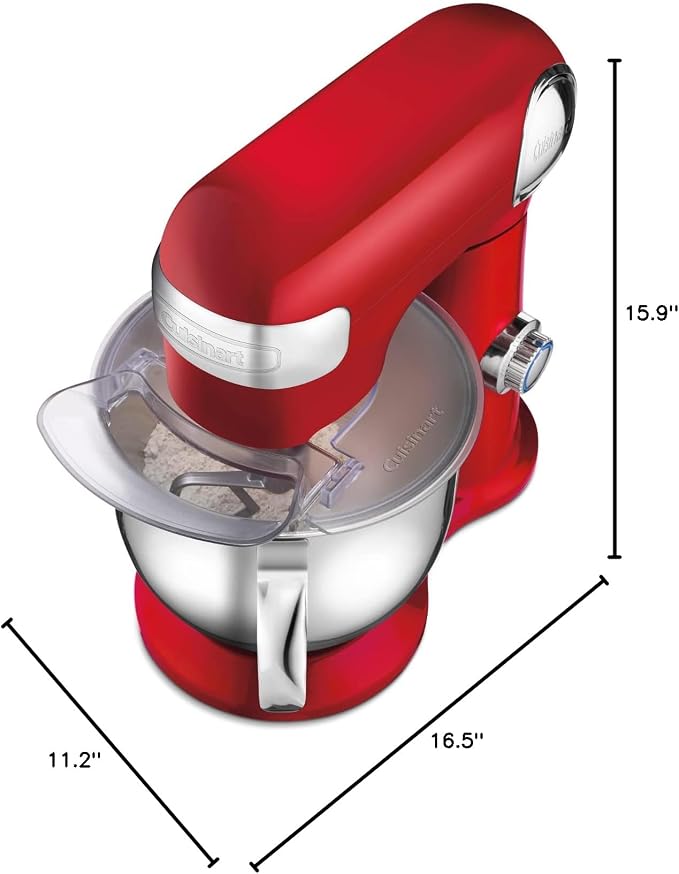 Cuisinart SM-50R 5.5-Quart Stand Mixer, Ruby Red (Renewed)
