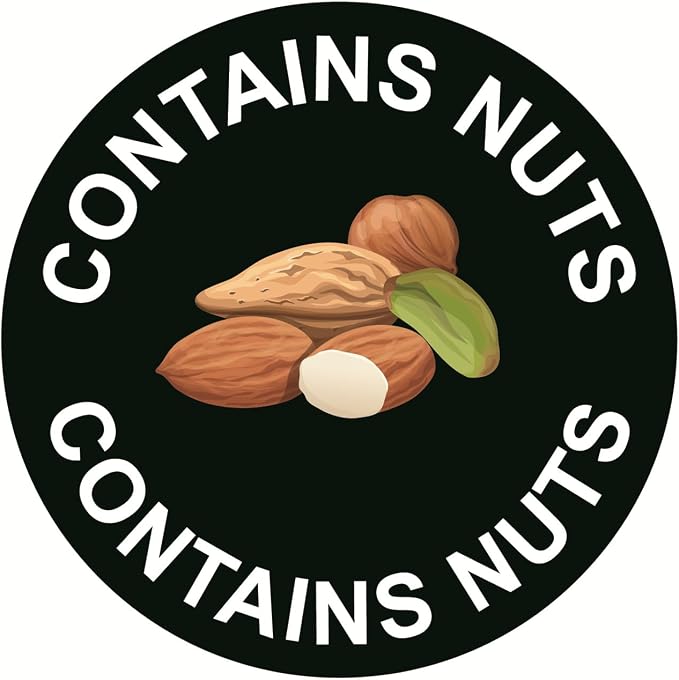 Contains Nuts Sticker,1.5inch 300pcs Contains Nuts Food Allergy Sticker for Restaurant,Bakery
