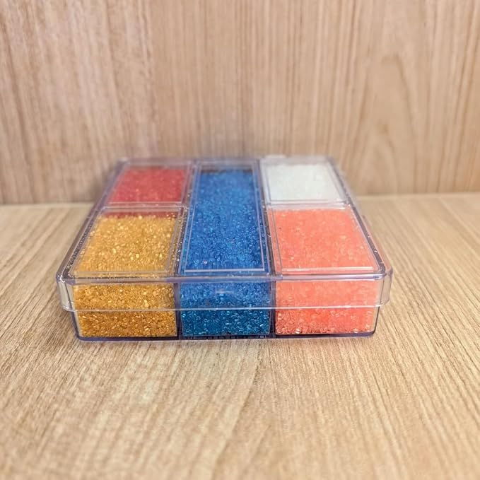 HeDeon&Rles Edible Patriotic Sanding Sugar Crystals Red White Blue Gold Orange Sparkling Sugar Crystals for Baking Icing Cookie Pancake Cake Toppers Independence Day Halloween Christmas Supplies