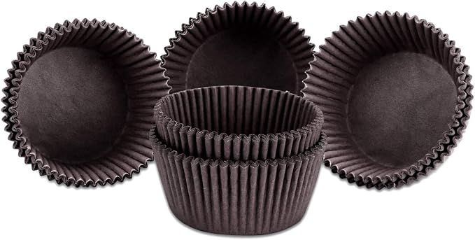 Gifbera 400-Count Brown Standard Cupcake Liners Swedish Paper Coffee Baking Cups for Halloween Christmas, Coffee Color