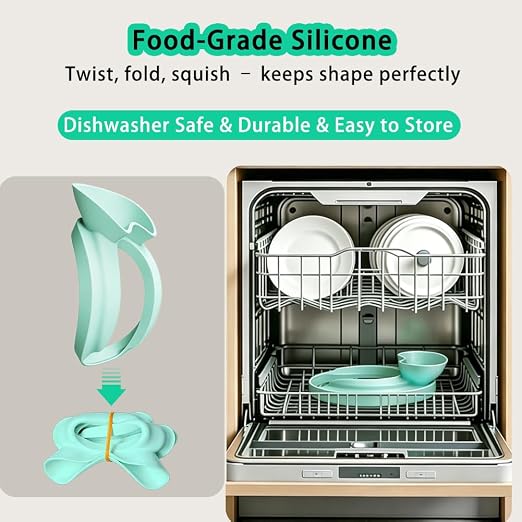 Silicone Flour Funnel with Pouring Shield for KitchenAid 4.5-5QT Mixer