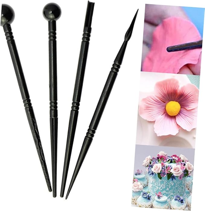 Zerodeko 13-Piece Fondant Sculpting Tools Kit for Cake Decoration Cake Engraving Pen Set Textured Edges for Pottery and Sugarcraft Modeling