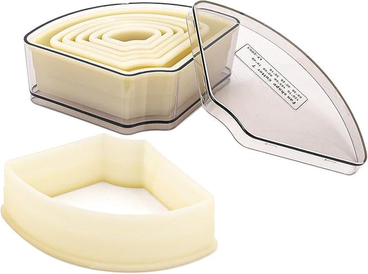 Multi-Shape Nylon Cookie Molds Round Square Star Plastic Geometry Biscuit Cutter Dough Mousse Bread Slicer DIY Bakery Utensils (Flat Fan)