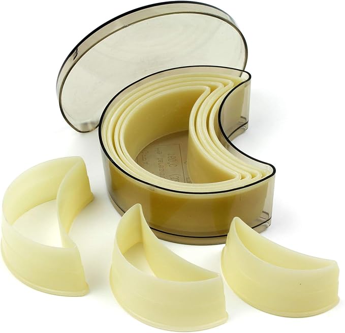 O'Creme Moon-Shaped Heat-Resistant Plastic Cutter in Seven Sizes, One of Each