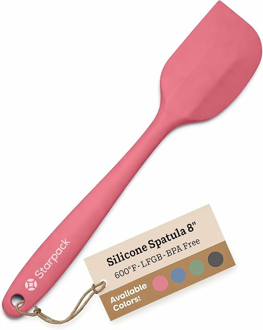 Starpack 'Scrape & Stir' Silicone Spatula (8.5 Inches) - Heat Resistant Spatula Set 600°F - Food Grade Kitchen Spatulas - Nonstick Baking and Cooking Spatula - LFGB Grade Rubber Spatula Set