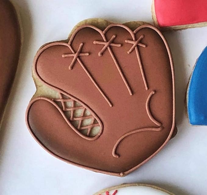 Ann Clark Baseball Cookie Cutters 3-Pc. Set (Ball, Glove, Hat) Made in the USA